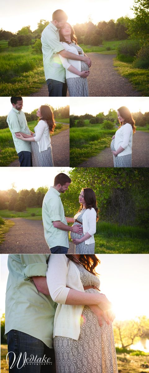 maternity session at sunset