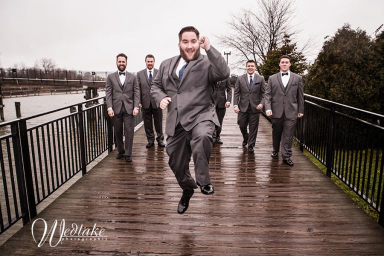 groom jumping photo