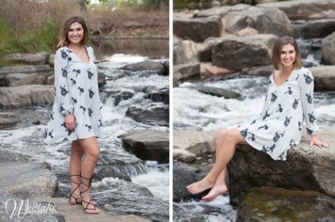 Senior picture by water