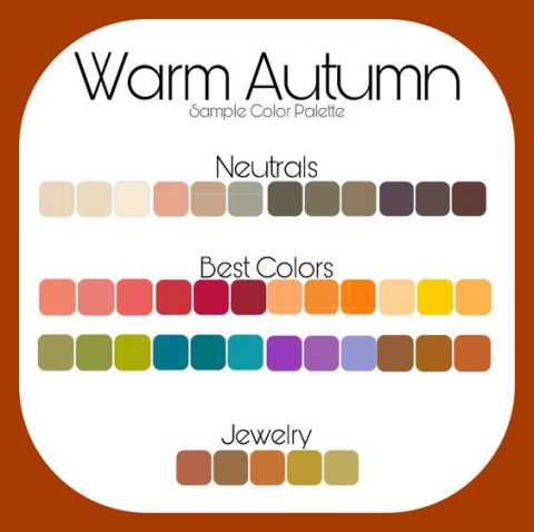 warm autumn sample color palette