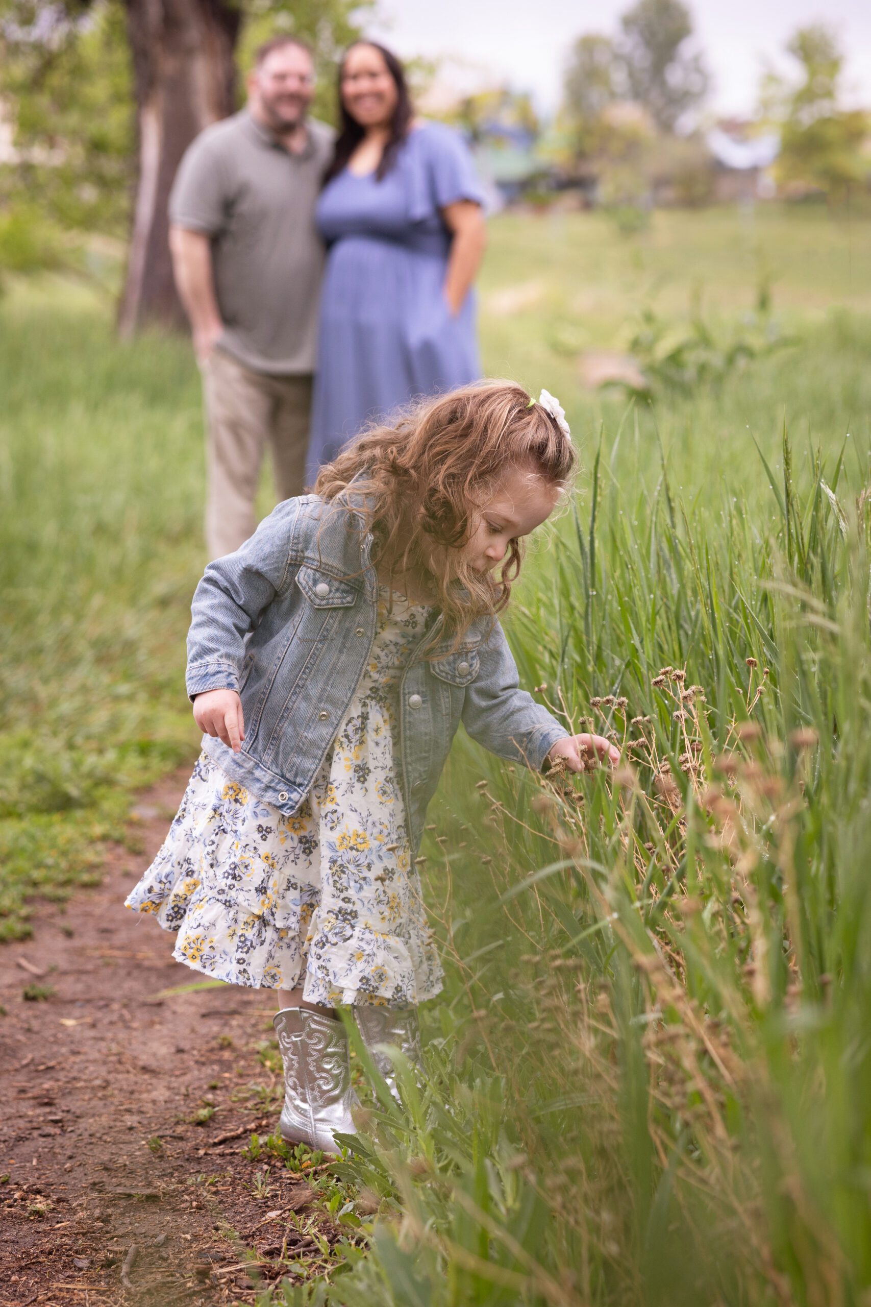 picking flowers