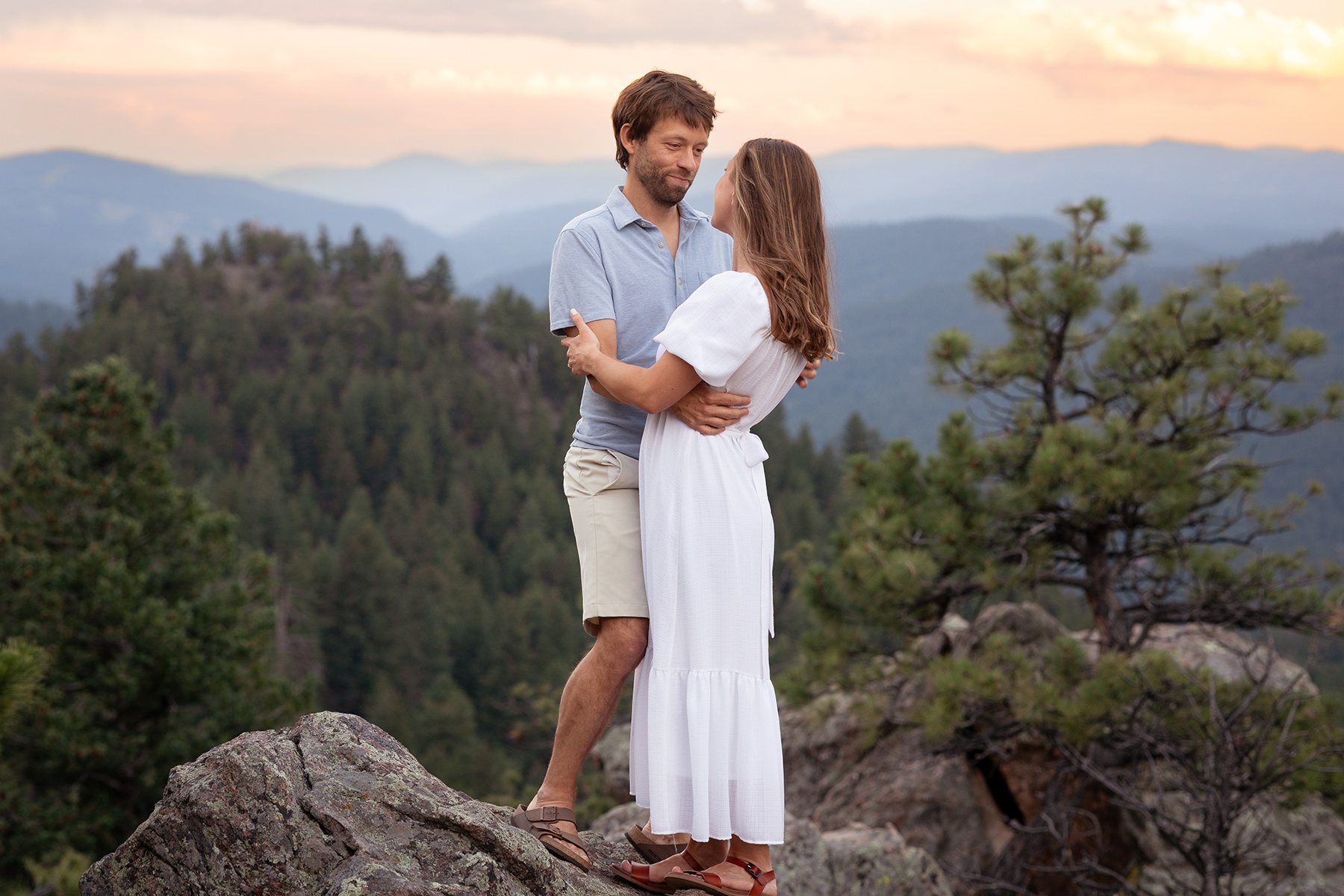 Sunset engagement photo